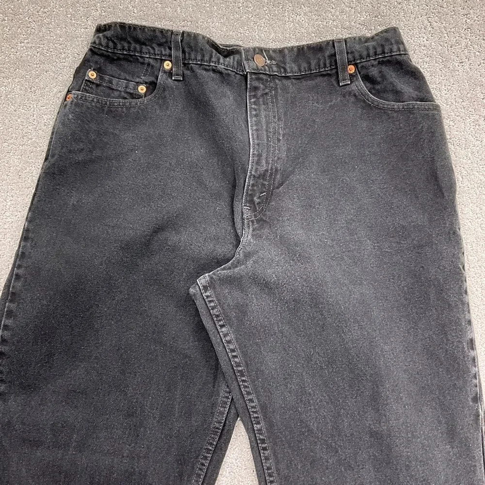 Levi's 550 Jeans Women 18R Med Black Relaxed Fit Taper Leg Mom Bat‎ Wing USA